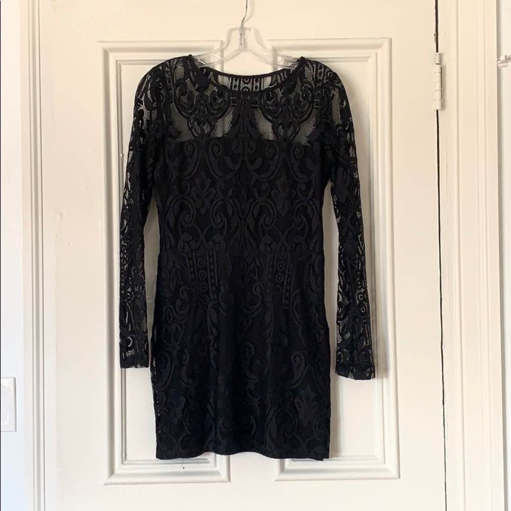 Alexis for Intermix Black Lace Cocktail Dress